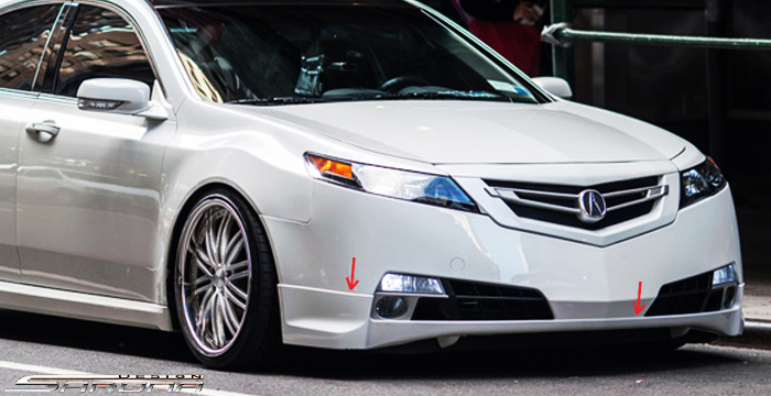 Custom Acura TL  Sedan Front Lip/Splitter (2009 - 2011) - $390.00 (Part #AC-015-FA)